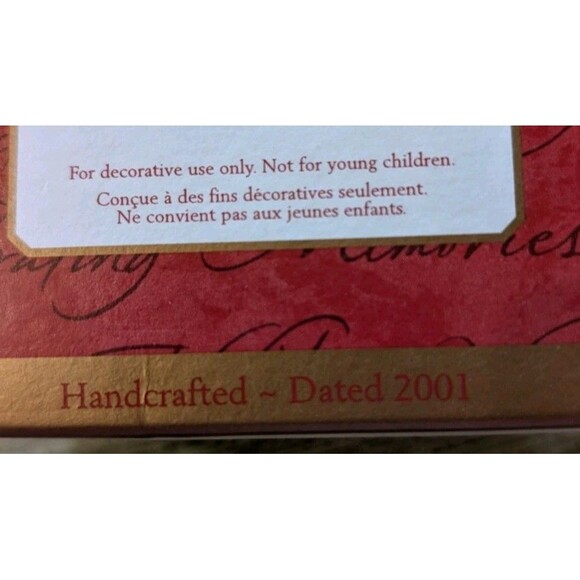 MINT 2001 Hallmark Ornament Baby's First Christmas Bear Train Candy Cane NIB. - Picture 4 of 4